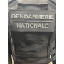 Bandeau velcro 3D GENDARMERIE NATIONALE 220x100mm noir texte gris