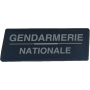 Bandeau velcro 3D GENDARMERIE NATIONALE 125x50 mm noir texte gris