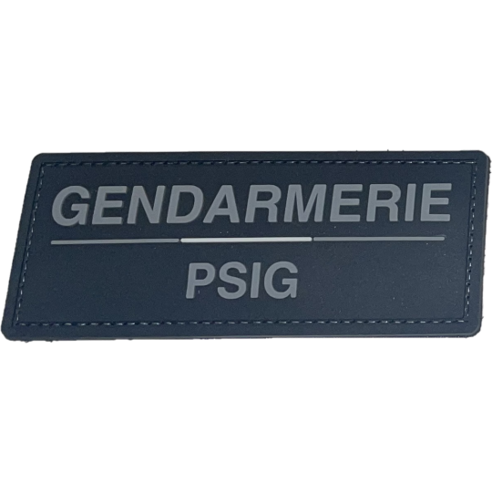 Bandeau velcro 3D GENDARMERIE PSIG 125x50 mm noir texte gris