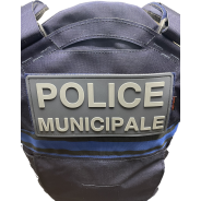 Bandeau velcro 3D POLICE MUNICIPALE 210x100 mm