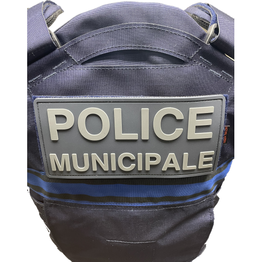 Bandeau velcro 3D POLICE MUNICIPALE 210x100 mm