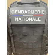 Bandeau velcro 3D GENDARMERIE NATIONALE 220x100mm noir texte gris