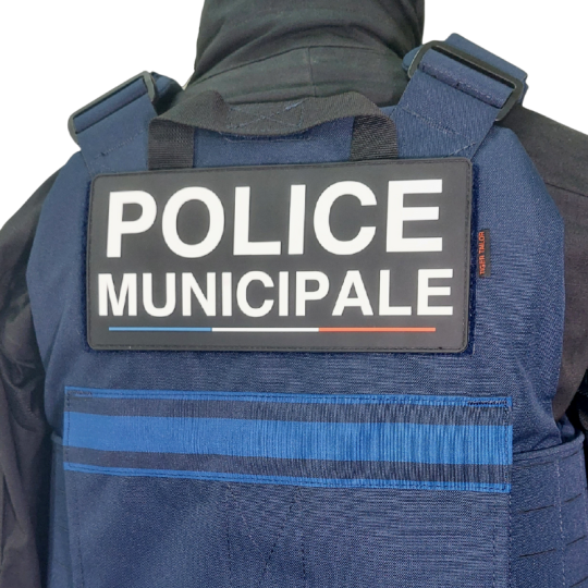 Bandeau velcro 3D POLICE MUNICIPALE 210x100 mm