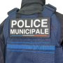 Bandeau velcro 3D POLICE MUNICIPALE 210x100 mm