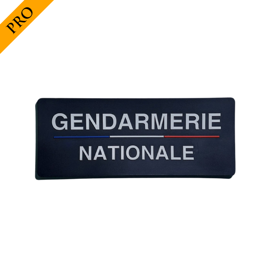 Bandeau velcro 3D GENDARMERIE NATIONALE 125x50 mm noir texte blanc