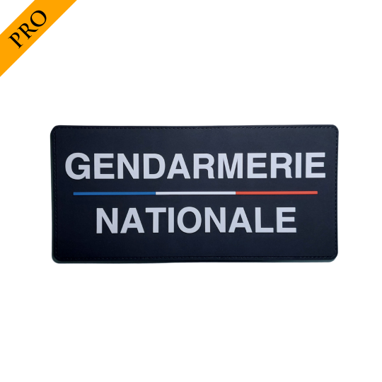 Bandeau velcro 3D GENDARMERIE NATIONALE 220x100mm noir texte gris