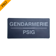 Bandeau velcro 3D GENDARMERIE PSIG 210x100 mm noir texte gris