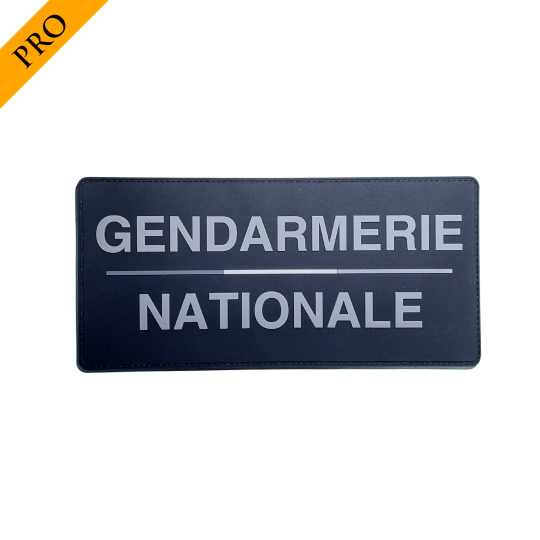 Bandeau velcro 3D GENDARMERIE NATIONALE 220x100mm noir texte gris