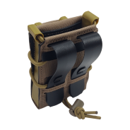 Single rifle + pistol magazine pouch