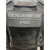 Bandeau velcro 3D GENDARMERIE PSIG 210x100mm noir texte gris